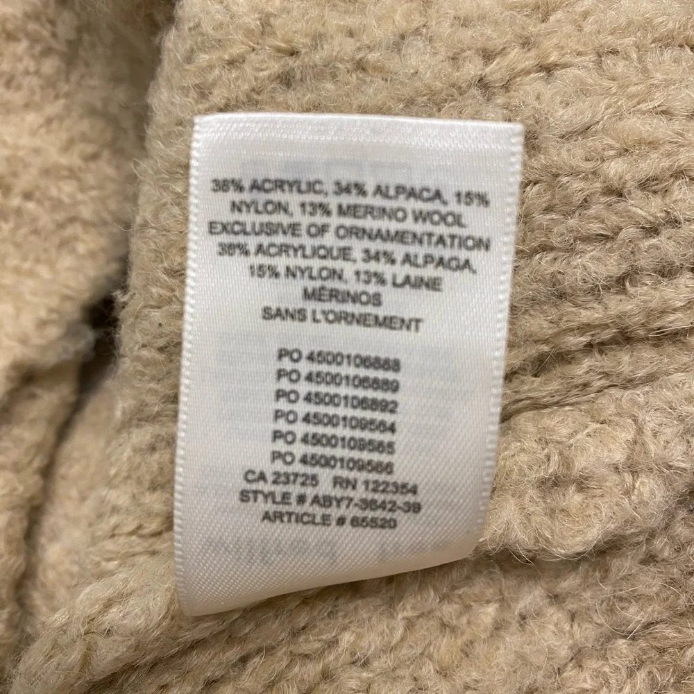 Aritzia Wilfred Free Gwyneth Sweater Alpaca Italian Marino Wool Warm Size Large - Picture 9 of 11